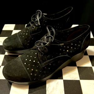 Robert Clergerie Black Suede Wedge Sneakers Sz. 8.5 B